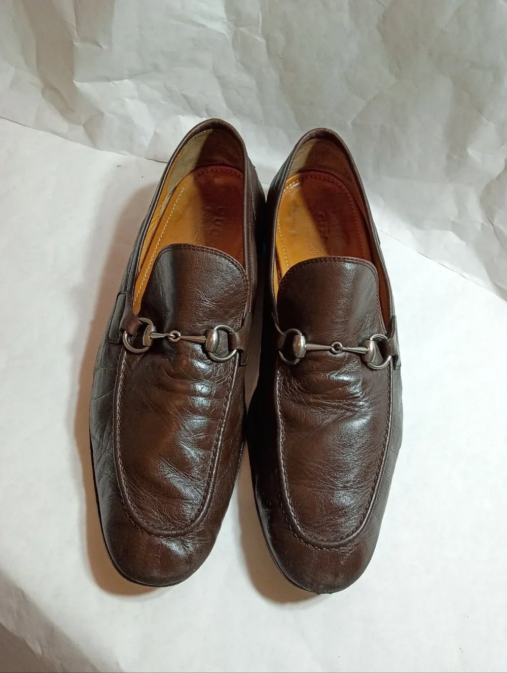 Mens Horsebit Gucci leather shoes Brown  Size UK 10 Us 10.5